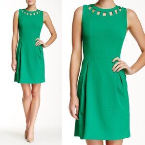 Eliza J Green Cut Out Sheath Sleeveless Dress